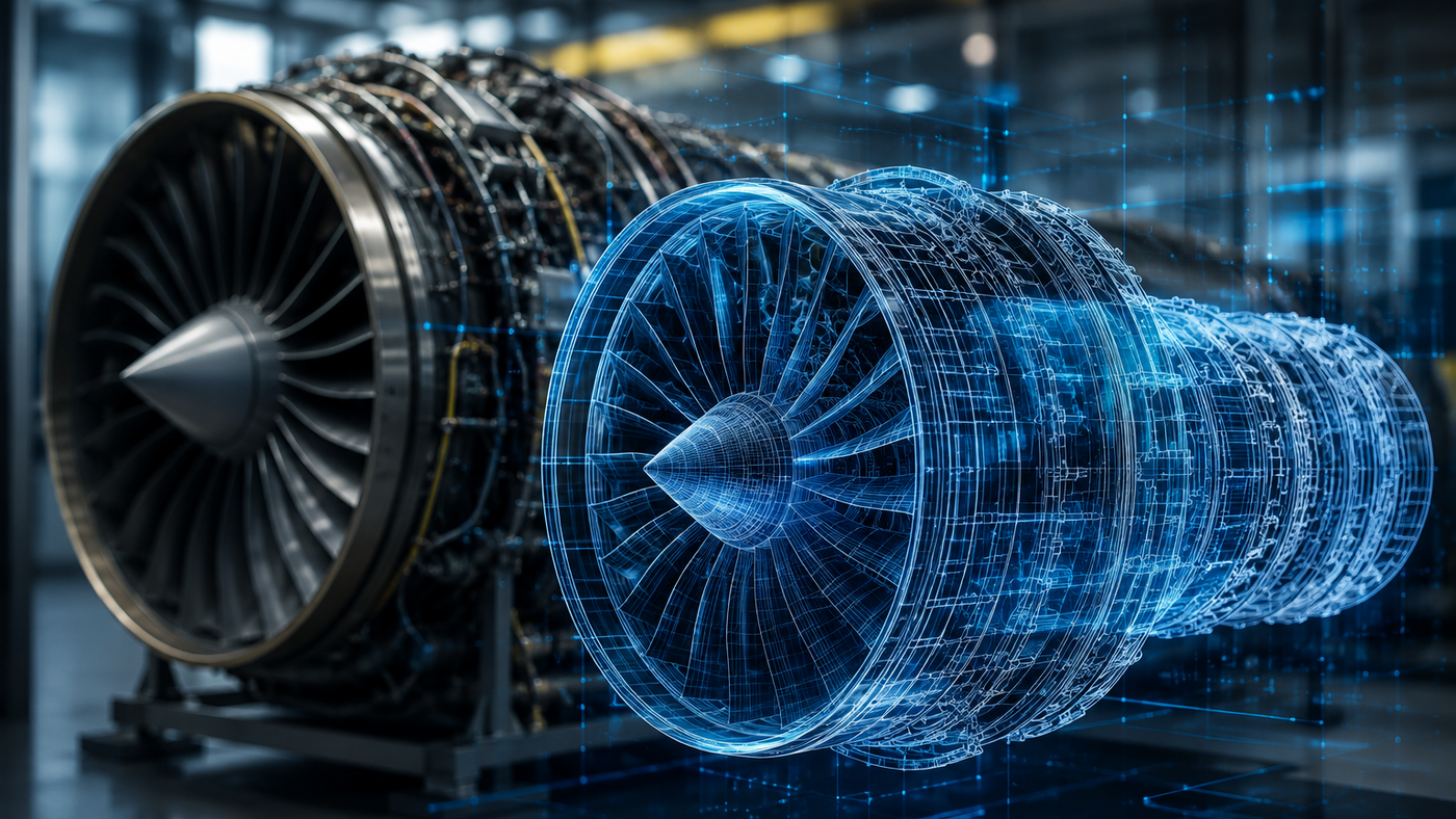 Digital model of an industrial asset representing AI opportunity discovery